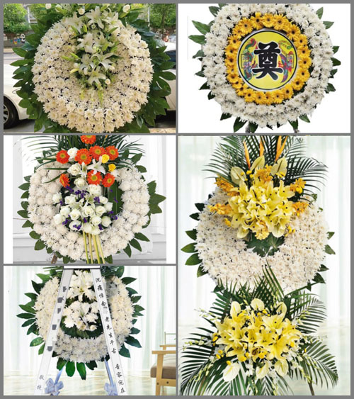 湖北黄冈市浠水县团陂镇松山寺村花圈速递